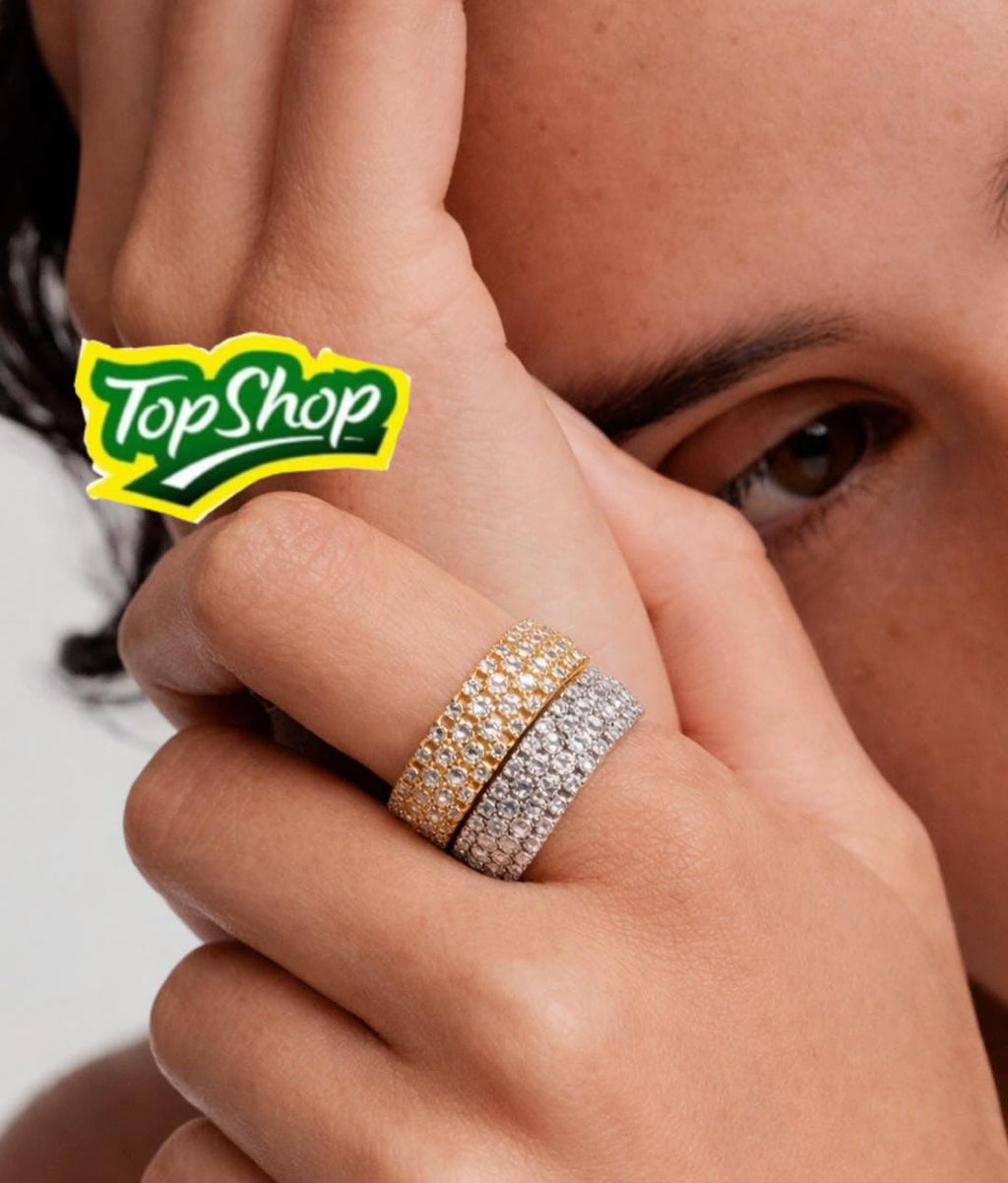 Luxury Gold-Plated Zircon Stone Ring for Women