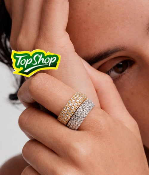 Luxury Gold-Plated Zircon Stone Ring for Women
